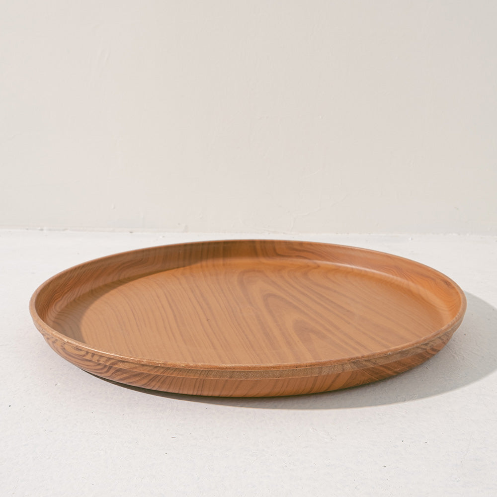 塑膠木紋水盤 | 優雅的日式風格 | 仿櫻桃木花紋 |  室內外皆可使用