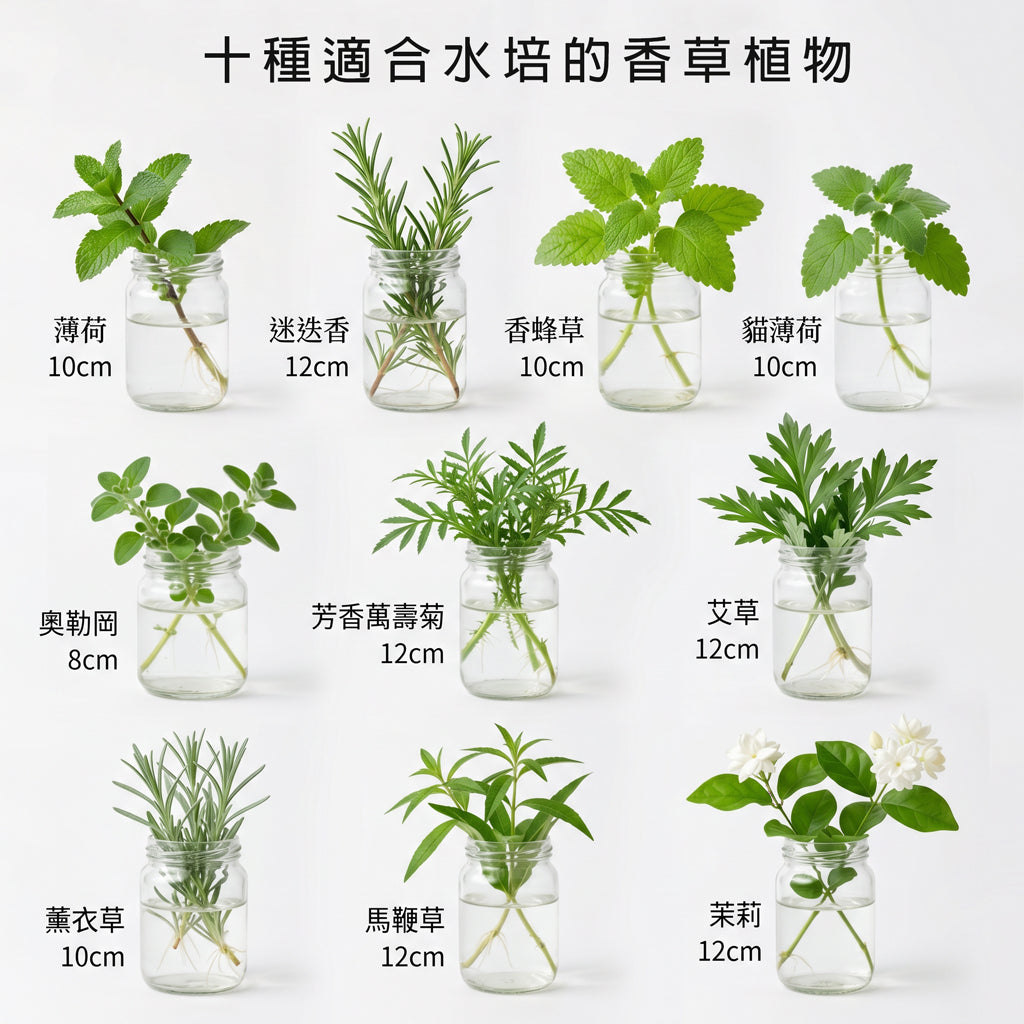 十種適合水培的香草植物