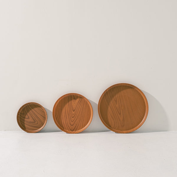 塑膠木紋水盤| 優雅的日式風格| 仿櫻桃木花紋| 室內外皆可使用– 森林有塊田