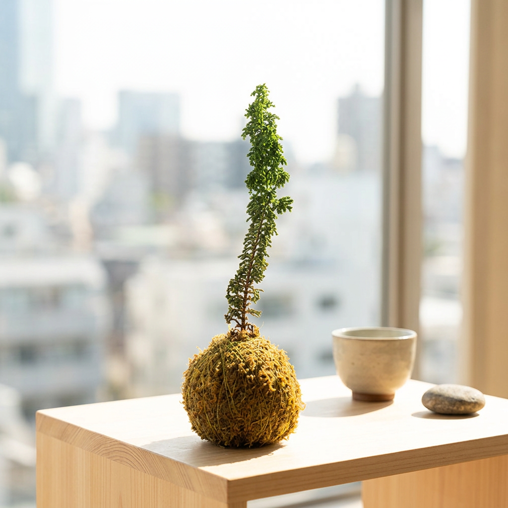 石化檜苔球｜日式禪意桌上微型盆景｜堅毅長壽風水綠植｜陽光植物